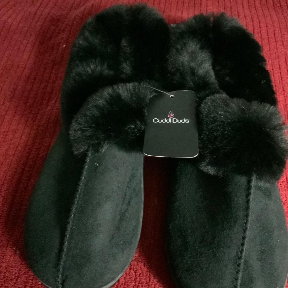 Cuddl Duds Fur Slides
